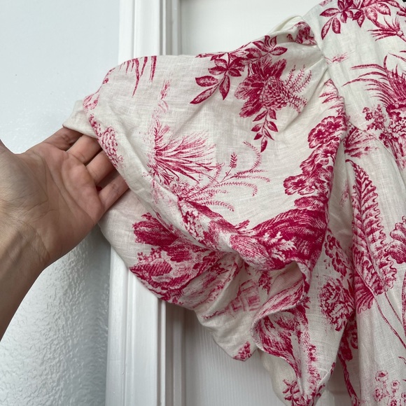 Nicholas Troy Pink Toile French Pattern Midi Dress - Picture 7 of 13